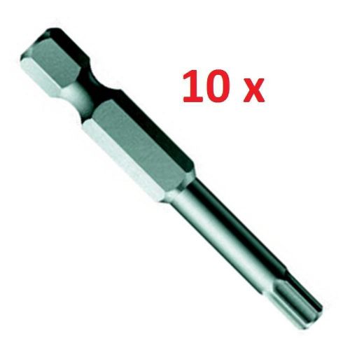 Pack of 10 wera bit 840/4 z sw 1/8&#034; x 50 mm hexagon drive 1/4&#034; hexagon screws for sale