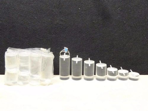 21 Acrylic Ring Display Stands, 3 Sets of 7 Each, Sizes 1-3/4&#034; to 3/8&#034; - 1016