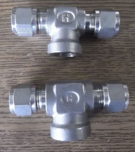 2 Gyrolok Hoke 3/8&#034; Female Branch Tees