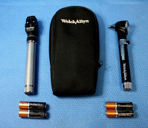 Welch allyn pocketscope jr otoscope 13010 ophthalmoscope diagnostic set for sale