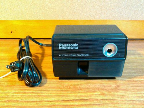 Vintage Panasonic Auto-Stop Electric Pencil Sharpener KP-110 Black TESTED