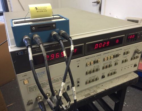 Hewlett packard model hp4275a multi-frequency lcr meter w/esi test fixture for sale