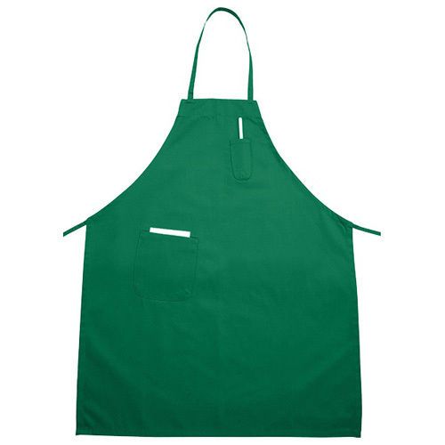 Winco BA-PLG Full Length Bib Apron w/Pocket, Bright Green