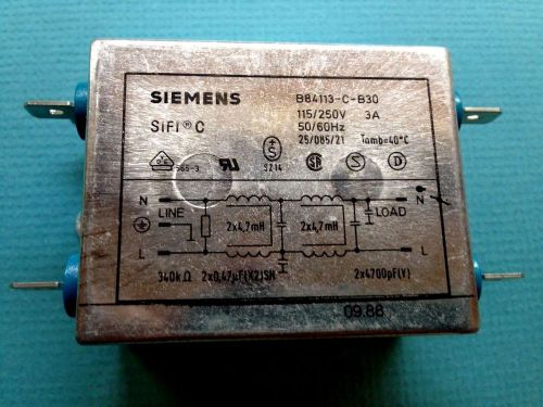 SIEMENS B84113-C-B30  FILTER POWER LINE