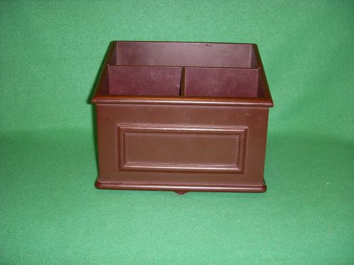 Vintage - Cherry Wood- Swivel Executive Desk Organizer