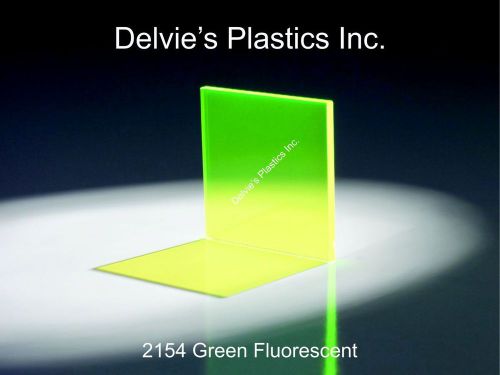 1/8&#034; 2154 Fluorescent Green Cell Cast Acrylic Sheet  24&#034; x 24&#034;