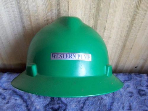 Msa environmentally green v-gard cap style hard hat for sale