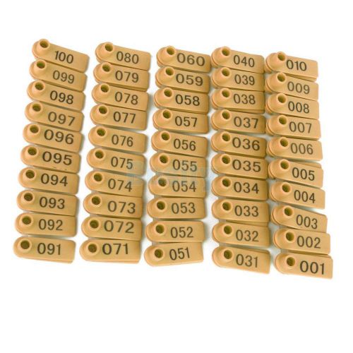 100x livestock animal sheep multi ear marking tags 001-100 number id label for sale
