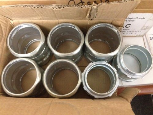 7- 3&#034; inch emt compression fittings 5- coupling and 2- connectors for sale