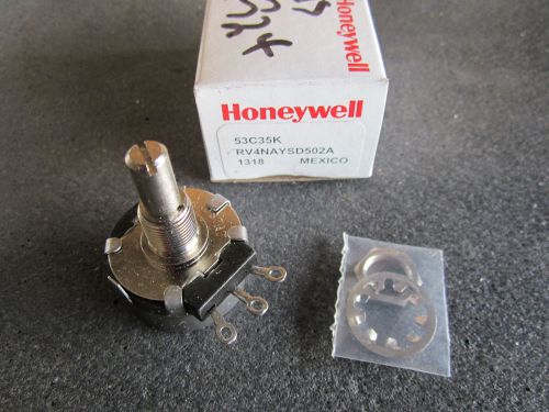 Lot / 4 Honeywell 53C35K RV4NAYSD502A Potentiometers 5K Ohms Single Turn NEW