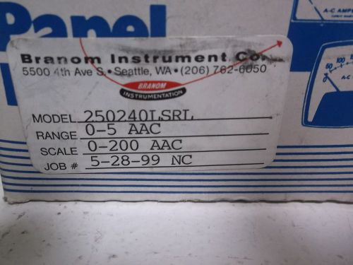 YOKOGAWA 250240LSRL CURRENT METER 0-200 AC AMP *NEW IN A BOX*