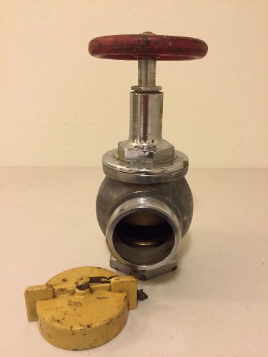 1987 allen co 2 1/2u  fire hose valve model 534-63sm w cap and chain 300 lbs for sale