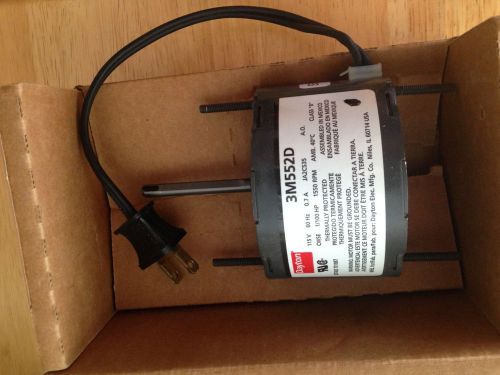 DAYTON 3M552 HVAC Motor, 1/100 HP, 1550 rpm, 115V, 3.3