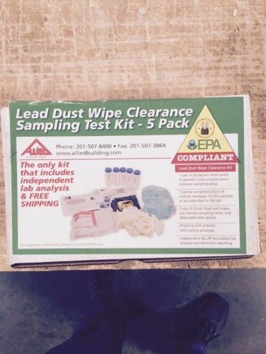 LEAD DUST WIPE KIT, SAMPLING TEST KIT 5 SAMPLE PER  KIT