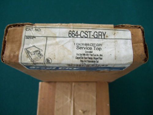 Steel city t&amp;b #664-cst-gry floor box service top concealed - new old stock for sale
