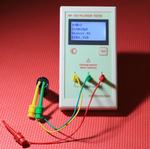 Portable MK328 LCR ESR Tester transistor inductance capacitance resistance meter