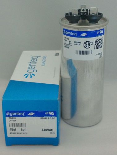 Genteq round dual capacitor c4455r/97f9851 for sale