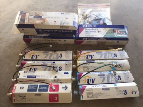 Hp designjet uv ink lot for sale