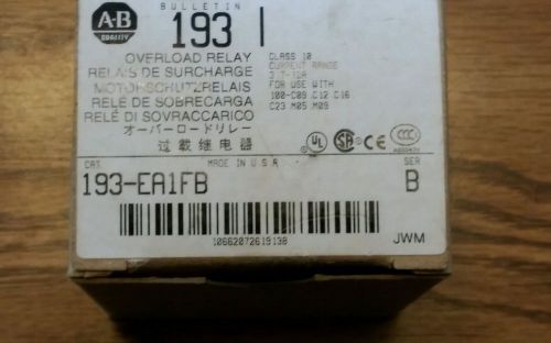 **NEW** Allen Bradley 193-EA1FB Overload Relay 193EA1FB 3.7-12A