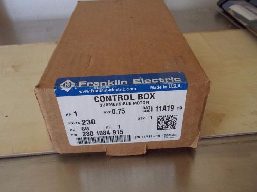 Franklin Electric Submersible motor QD control box  P/N 2801084915 1hp .75 kw