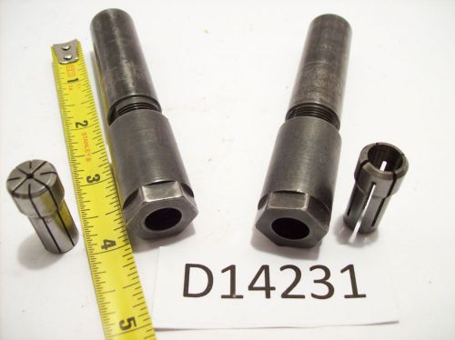 4 PC SET DA200, 2 COLLET CHUCK EXT.  3/4&#034; DIA SHANK AND 2 DA200 COLLETS D14231