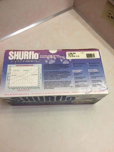 SHURFLO STAINLESS CENTRIFUGAL BOAT PUMP - NEW IN BOX - AQUA-TIGER - 12VDC MOTOR