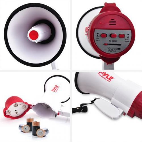 New PylePro PMP30 Professional Megaphone Bullhorn with Siren 800 Yard Range