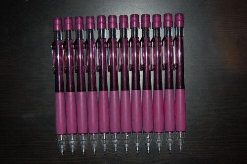 QTY=12 Pentel Quicker-Clicker Automatic Pencil .9mm, Burgundy Barrels w/ 6 lead