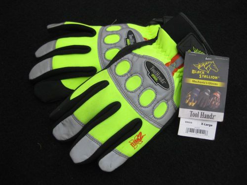 BLACK STALLION GLOVES HI VIS REFLECTIVE TOOL HANDZ MECHANIC  X-LARGE