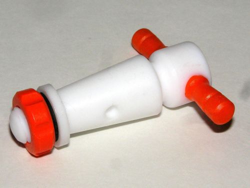 Kimax stopcock plug, ptfe, size #3.5 - 1:5 tapper, straight bore, orange handle for sale