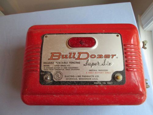 Vintage Farm Bull Dozer Electric Fence Charger~Super Six~Saukville WI. Man-cave