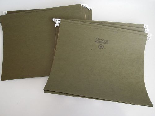 22 GREEN Oxford Hanging File Folders 1/5 Cut - Unused NEW!