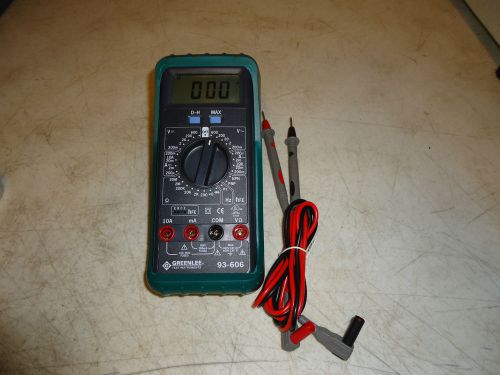 GREENLEE MODEL 93-606 DIGITAL MULTIMETER VOLTAGE TESTER