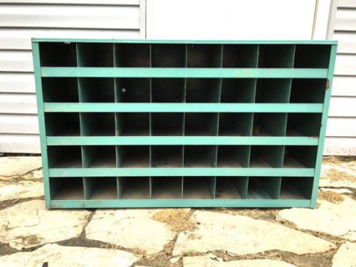 Vintage INDUSTRIAL STEAMPUNK METAL PARTS CABINET Organizer Bolt BIN CUBBY Box