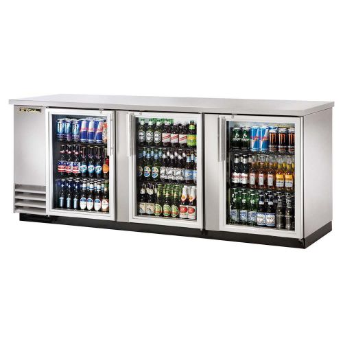 Back Bar Cooler Three-Section True Refrigeration TBB-4G-S-LD (Each)