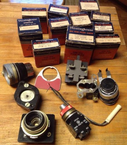 Lot of Westinghouse Pilot Light Control Accessories Steampunk