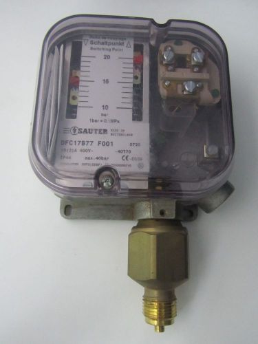 SAUTER PRESSURE SWITCH, Part No.DFC17B77F001, Pr. 10-20 BAR, 1/2&#034;