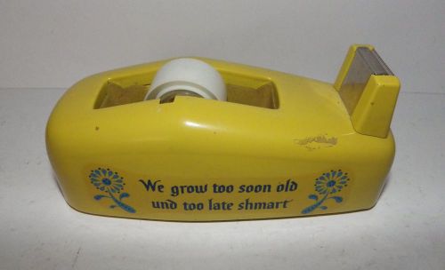 Vintage Yellow Desk Top Tape Dispenser