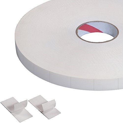 Tape Logic T95217 Pre-cut Double Sided Foam Square, 3&#034; Length x 1&#034; Width, 1/16&#034;