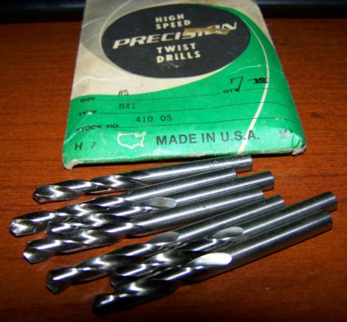 precision twist drill #5 screw machine HSS drills 7pcs