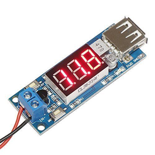 DROK® DC-DC Buck Voltage Converter 4.5-40V 12V to 5V/2A Step-down Volt Voltage