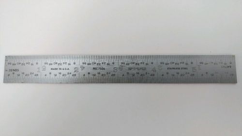 Machinists Ruler 6&#034; PEC 7506 Stainless Steel, Products Engineering Corp, vintage