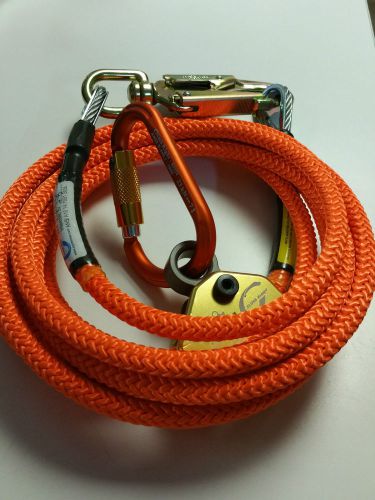 CLIMB RIGHT ARBORIST FLIPLINE WIRE CORE LANYARD KIT 1/2&#034; X 15&#039; #75224