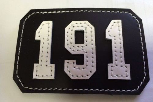 New Yorker Style Insert Type 1 &#034;191&#034; Black Shield / White Raised Letters