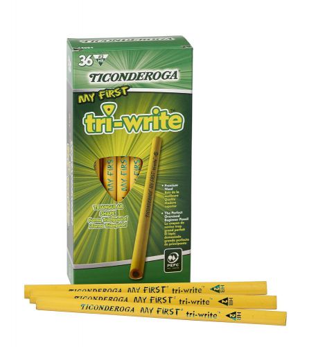 Dixon Ticonderoga My First Tri-Write Triangular #2 Pencils Primary Size Witho...