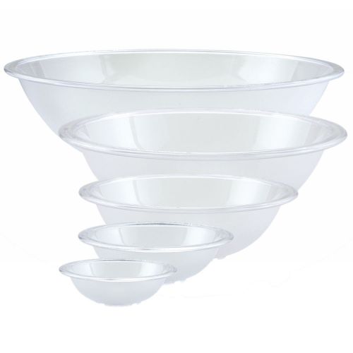 NEW PEBBLED SALAD DELI FOOD POLYCARBONATE BOWLS PBB-6/8/10/12/15&#034; CLEAR PLASTIC