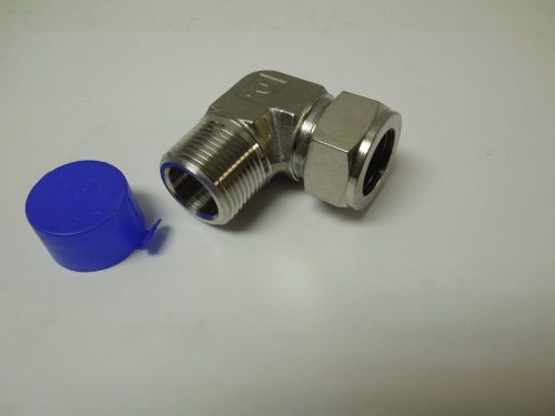 PARKER MALE ELBOW 1&#034; TUBE X 1&#034; NPT  316 SS DOUBLE FERRULE         &lt;SS-1610-2-16P