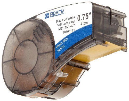 Brady m21-750-427 14 length, 0.75&#034; width, b-427 self-laminating vinyl, black on for sale