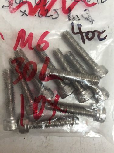 Socket Cap Screw M6 X 1.0 X 30L Stainless, 10 Pcs