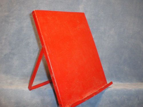 Vintage Rustic Painted Metal Industrial Document Holder Easel 9&#034; x 13&#034;